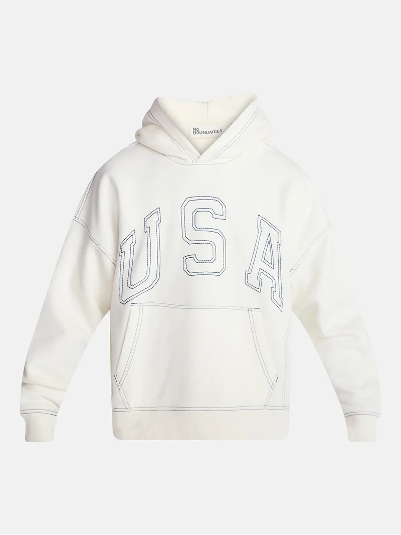 No Boundaries USA Hoodie with Embroidery, Men's XS-4XLT | Walmart (US)