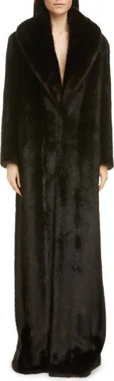 Saint Laurent Faux Fur Long Coat | Nordstrom | Nordstrom