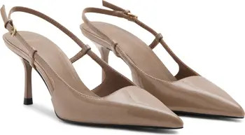 MANGO Pistachio Pointed Toe Slingback Pump (Women) | Nordstrom | Nordstrom