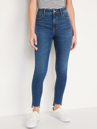 High-Waisted Rockstar Super Skinny Cut-Off Jeans for Women | Old Navy (US)