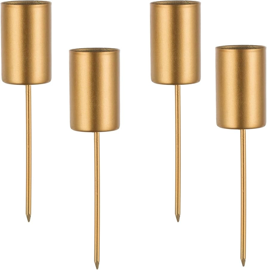 Romadedi Candle Holder Advent Wreath Gold for Taper Candles – Set of 4 Advent Candle Holders Ta... | Amazon (DE)