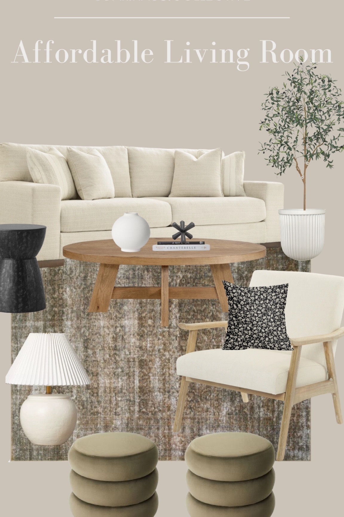 Affordable Modern organic Living room design! 

Living room design, modern organic, modern sofa, affordable sofa, washable sofa, white sofa, accent chair, wood accent chair, oval coffee table, modern organic furniture, living room decor, coffee table decor, olive tree, faux tree, affordable planter, Loloi rug, affordable rug

#LTKfamily #LTKstyletip #LTKhome