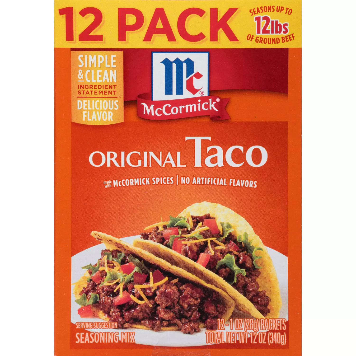 McCormick Original Taco Seasoning Mix, 1 oz., 12 pk. | Sam's Club