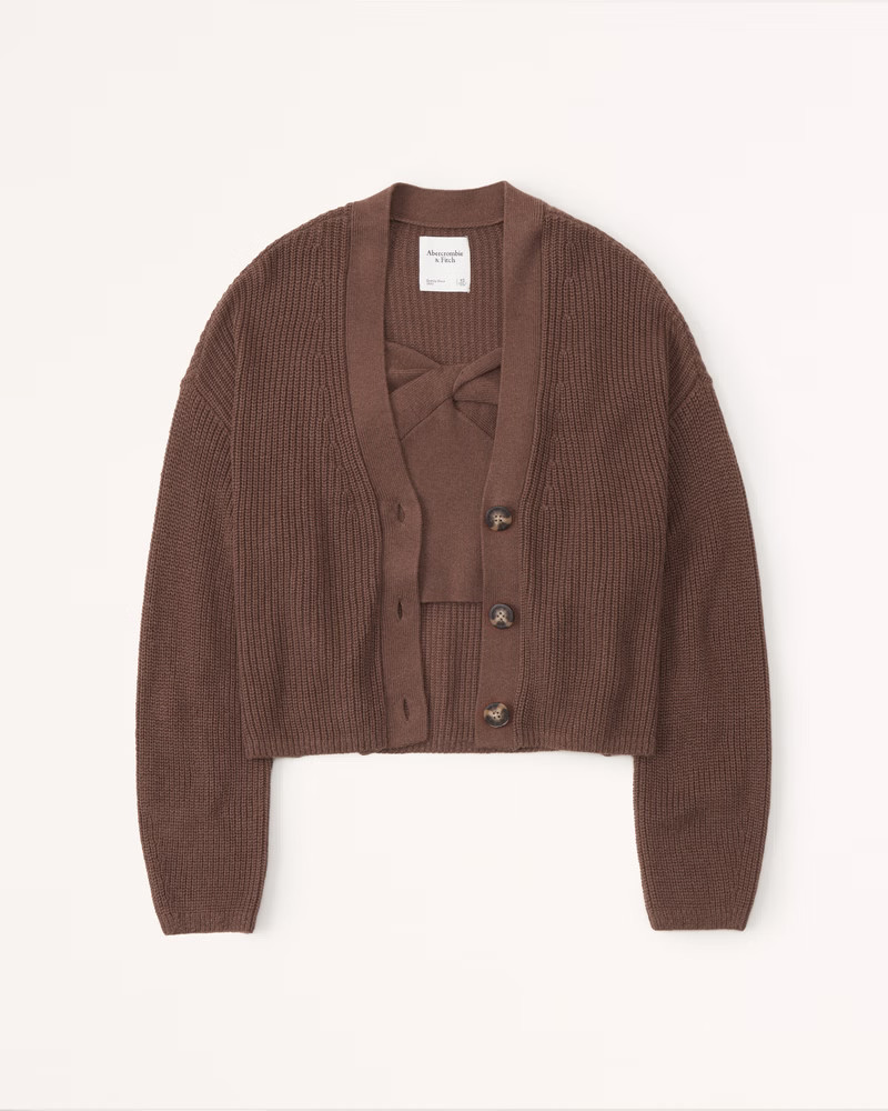 Women's Twist Sweater Tank and Cardigan Set | Women's Tops | Abercrombie.com | Abercrombie & Fitch (US)