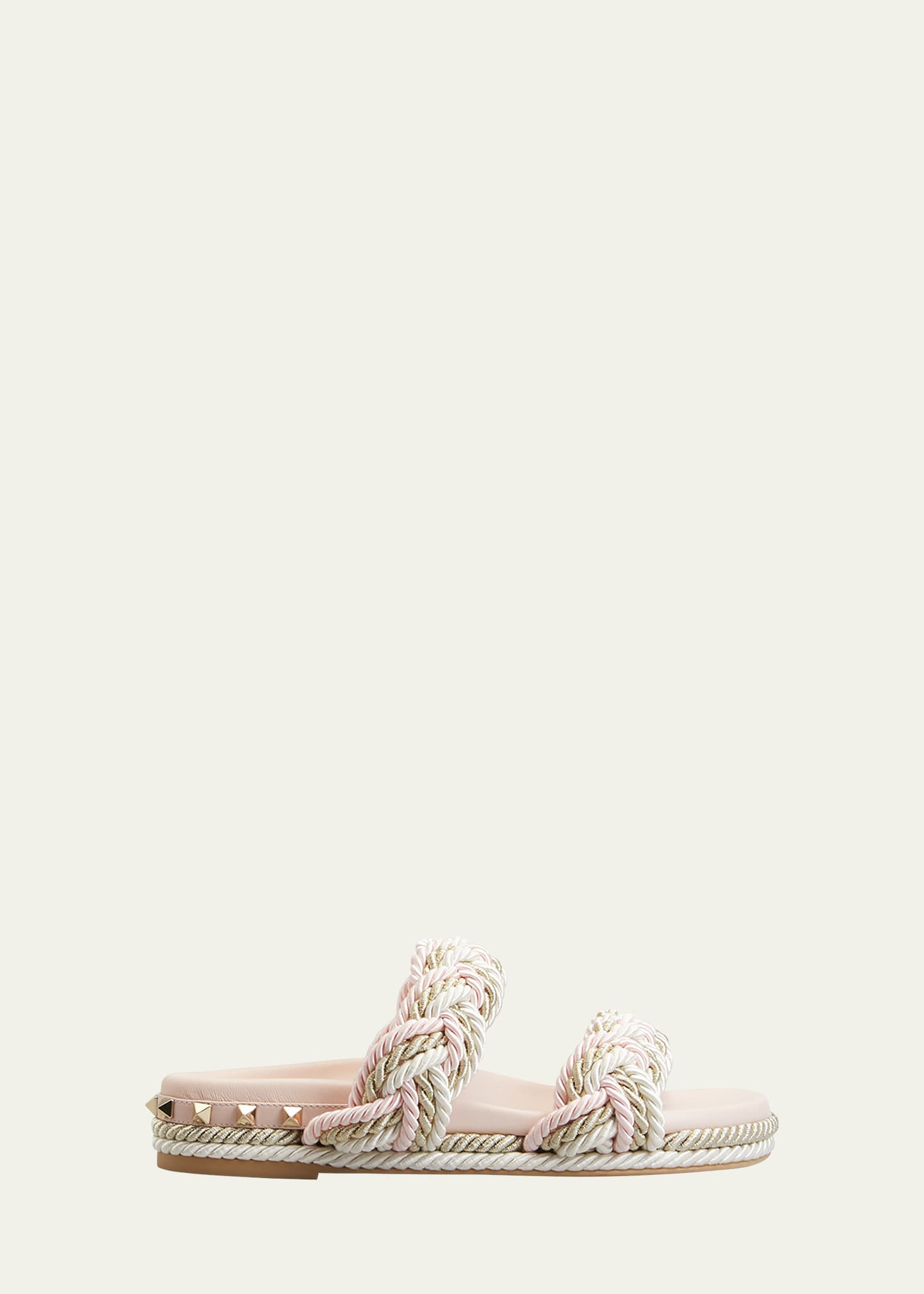 Rockstud Rope Slide Espadrille Sandals | Bergdorf Goodman