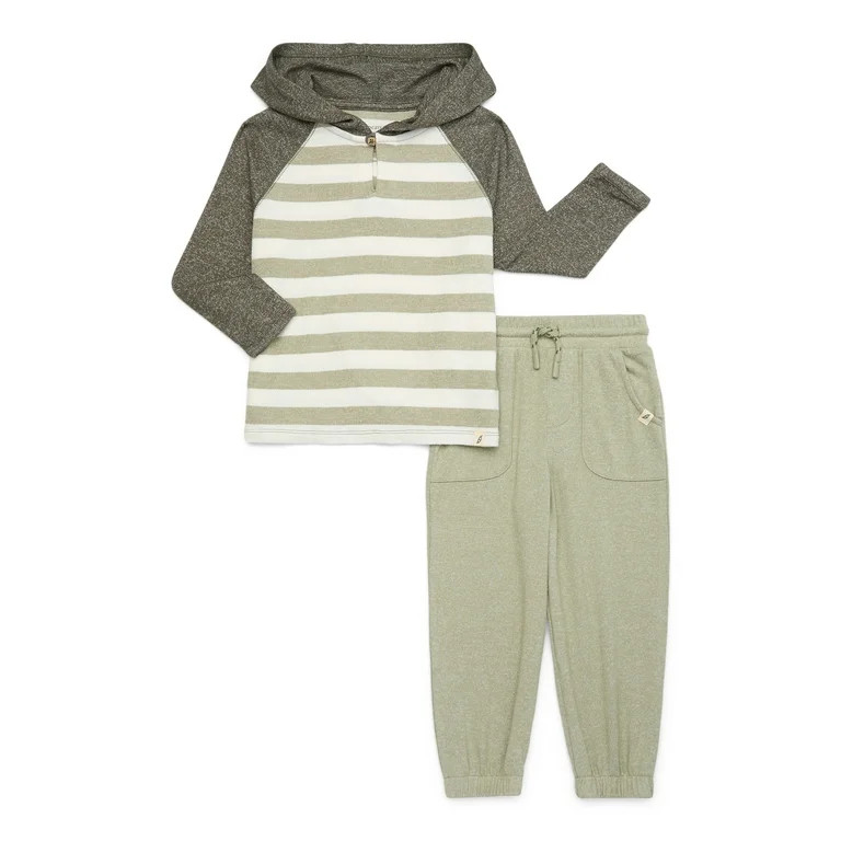 easy-peasy Toddler Boy Hacci Hoodie and Jogger Pants Outfit Set, 2-Piece, Sizes 18M-5T | Walmart (US)