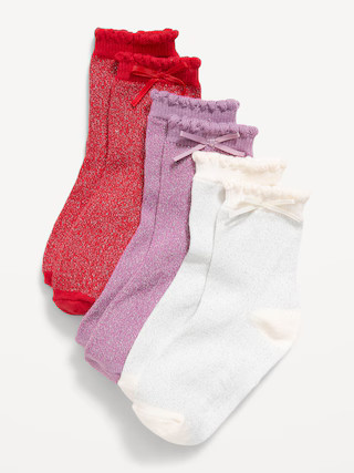 Sparkle Bow Crew Socks 3-Pack for Toddler & Baby | Old Navy (US)