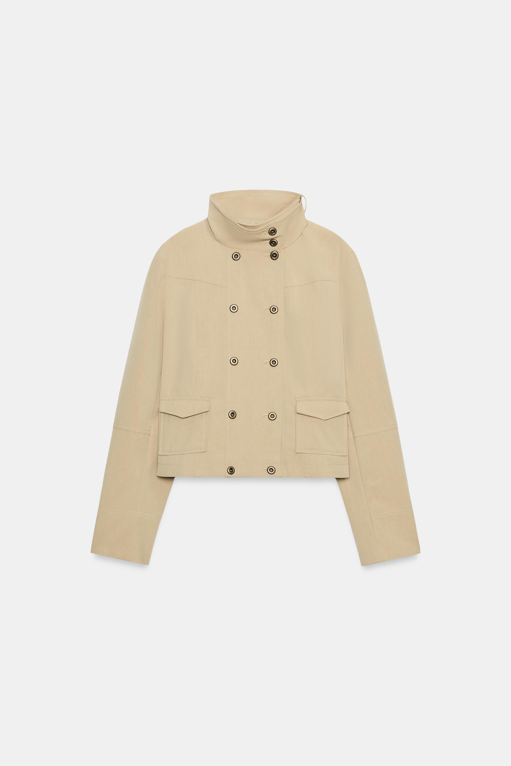 HIGH NECK JACKET WITH POCKETS | Zara UK