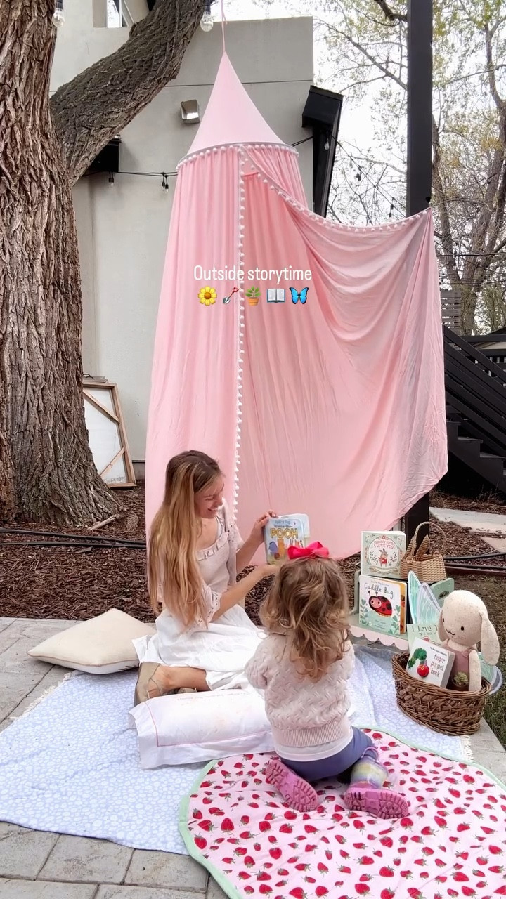 Welcome to our first spring backyard story time 📚🪏🪴

Thank you @allisonbickerstaff for this idea, it was such a great segway into nap time. We love getting outside and this just seems to be such a peaceful way to prep for it.

#toddlerstorytime #girlmom #outsidestorytime #outsideplay #reading