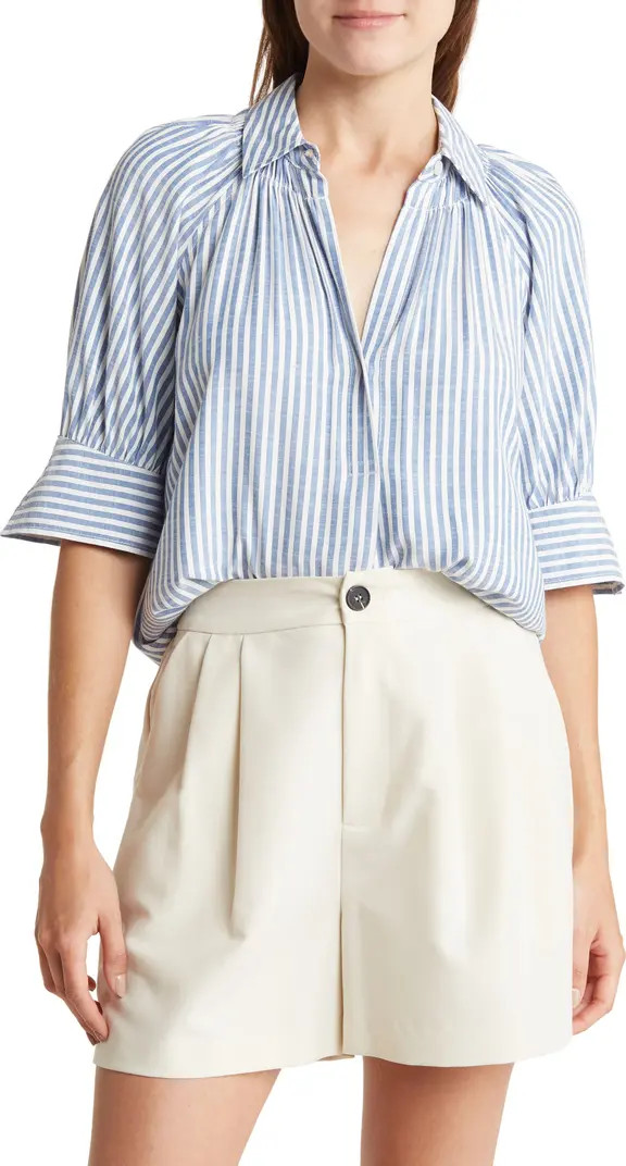 Stripe Short Sleeve Blouse | Nordstrom Rack