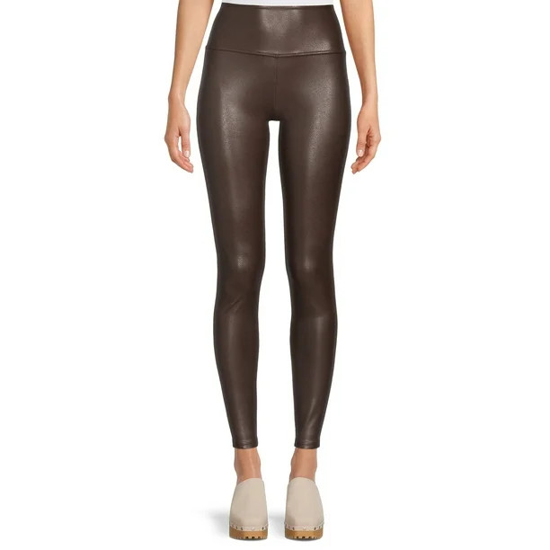 Time and Tru Women's Faux Leather Leggings, Sizes S-XXXL | Walmart (US)