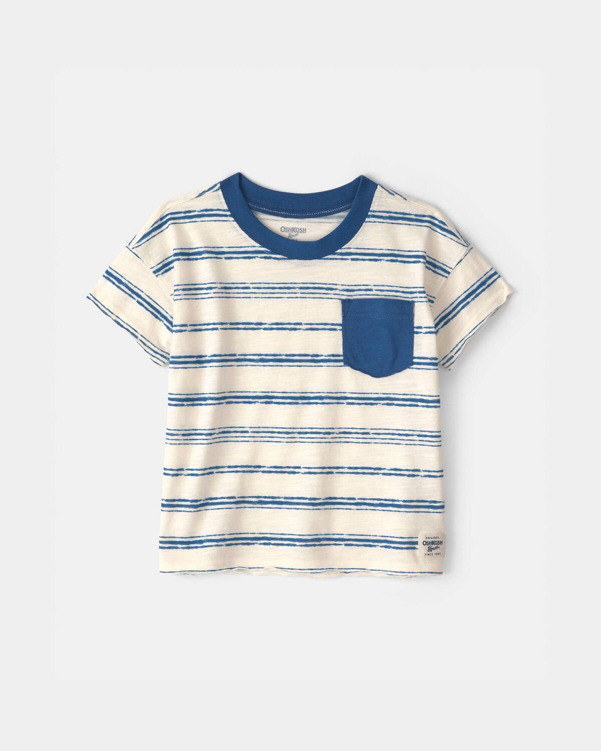 Toddler Boy Stripe Pocket Tee - Blue/Ivory - OshKosh B'gosh | Carter's | Carter's Inc