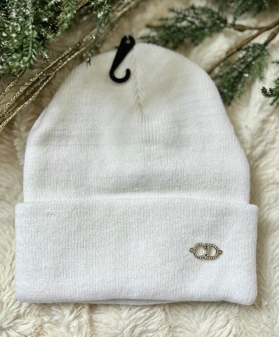 Repurposed CD button winter beanie | Etsy (US)