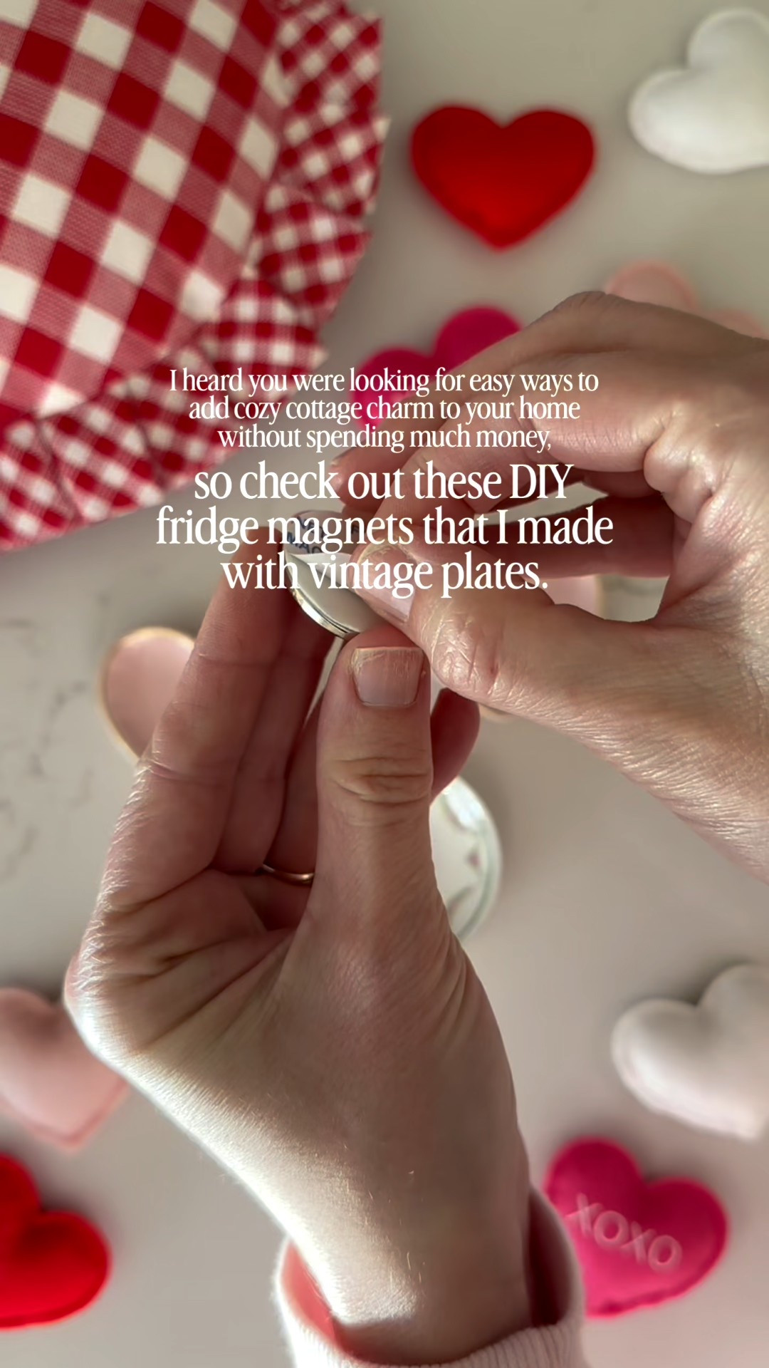 Here’s magnets and some small vintage plates that you can use to make your own fridge magnets for Valentine’s Day.

#LTKSeasonal #LTKValentine #LTKHome