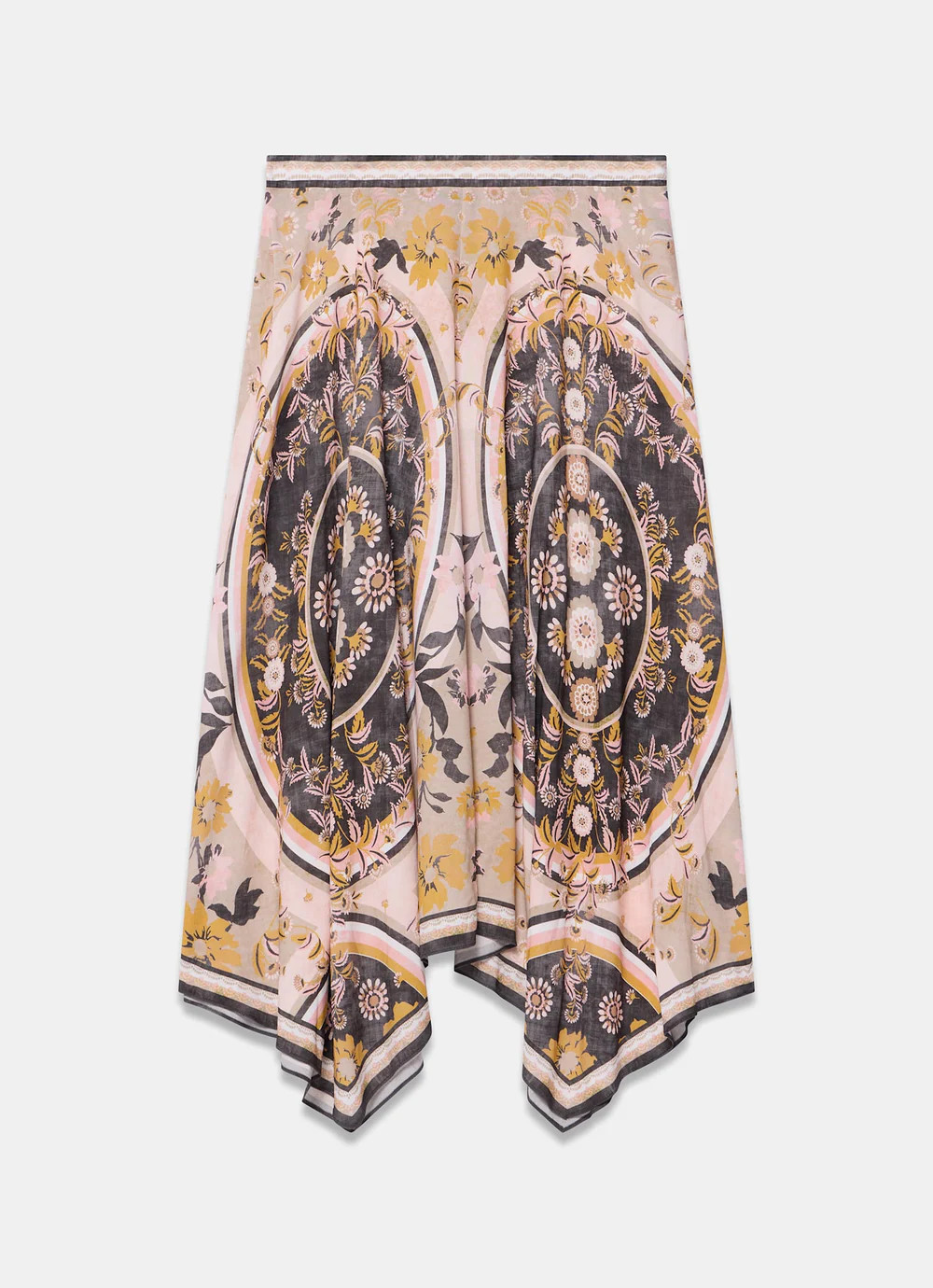 Black Floral Print Midi Skirt | Mint Velvet