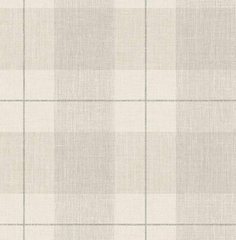 NextWall Lenox Hill Plaid Peel and Stick Wallpaper (Neutral) | Amazon (US)