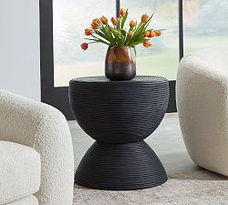 MJ Round Rattan Side Table (22") | Pottery Barn (US)