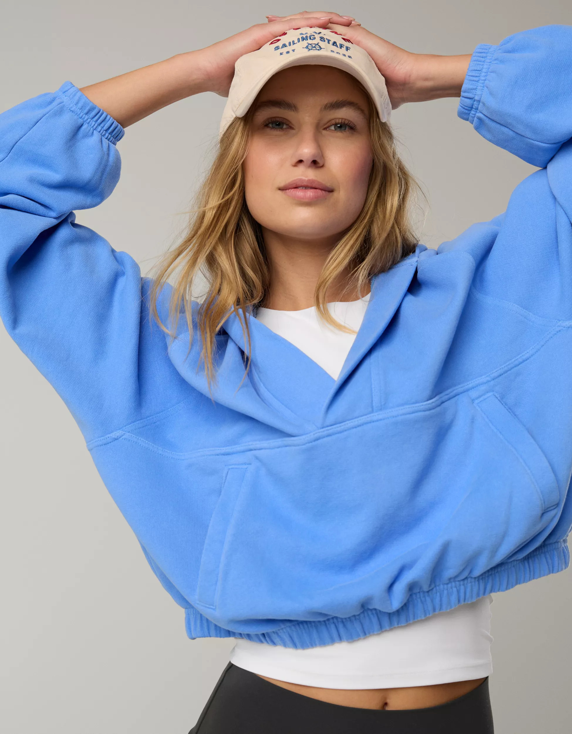 OFFLINE By Aerie Throwback V-Neck Hoodie | Aerie