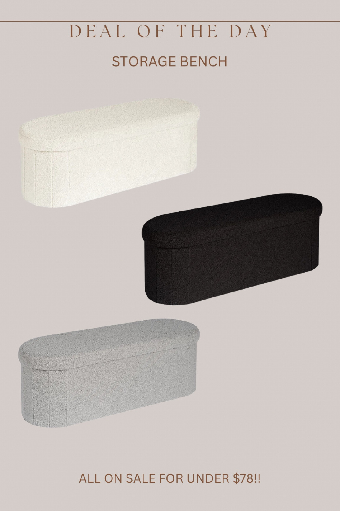 Wow!! This is the best priced storage bench I’ve ever found 🙌🏻 all colors on sale for under $78 right now! 

#LTKSaleAlert #LTKHome #LTKFindsUnder100