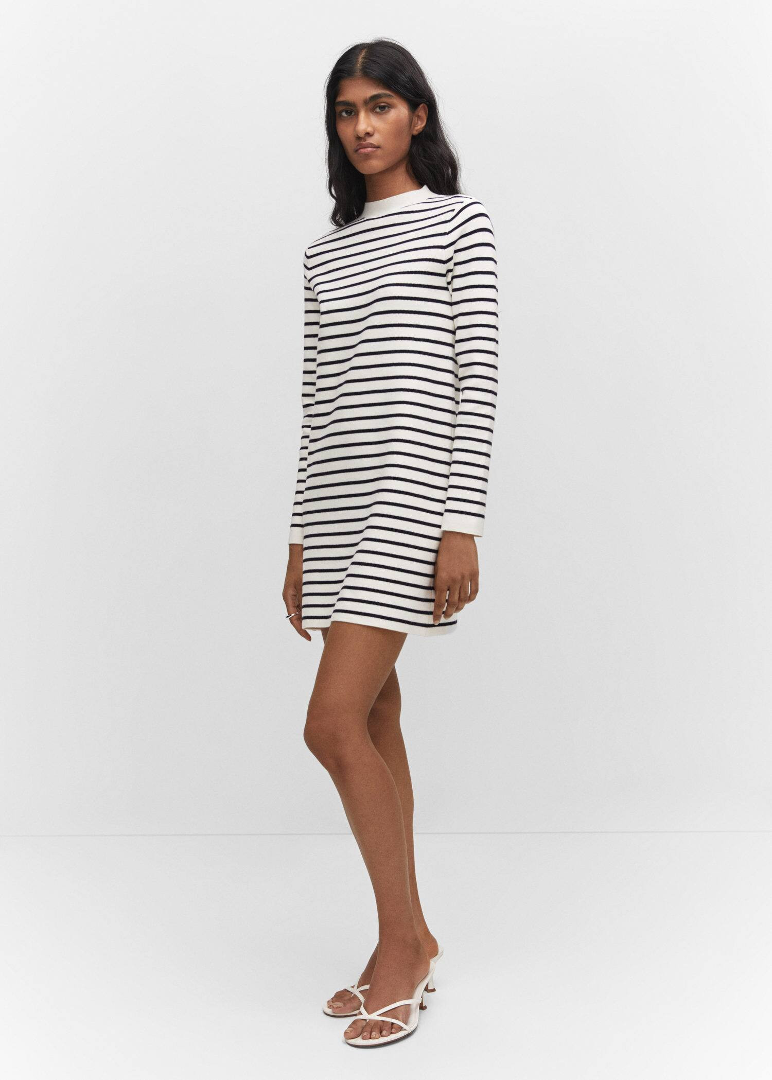 Striped jersey dress -  Women | Mango USA | MANGO (US)