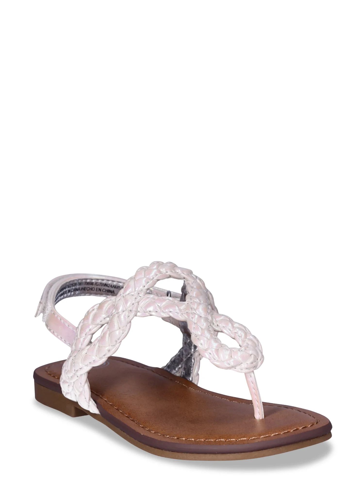 Wonder Nation Toddler Girls' Braided Sandals | Walmart (US)