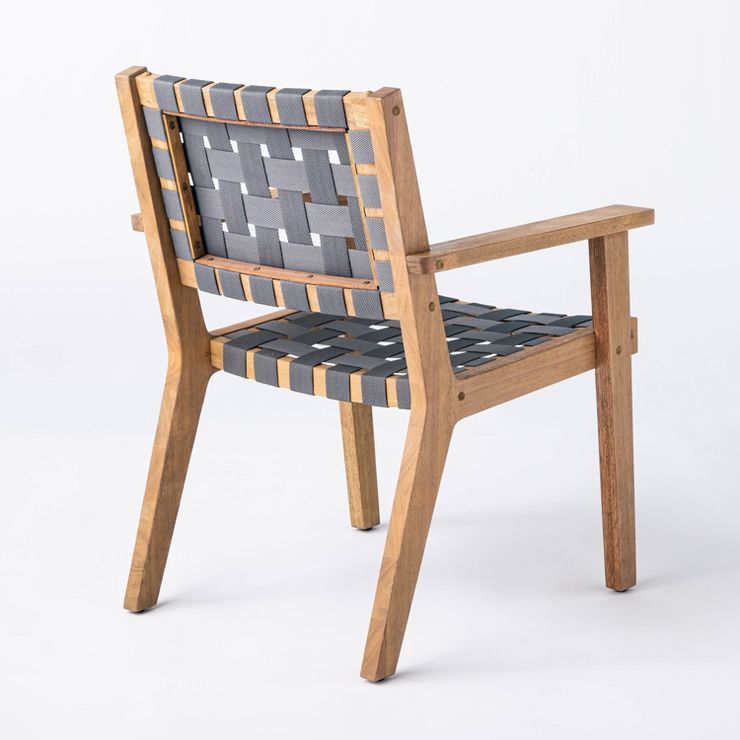 2pk Wood & Strapping Patio Club Chairs - Threshold™ designed with Studio McGee | Target