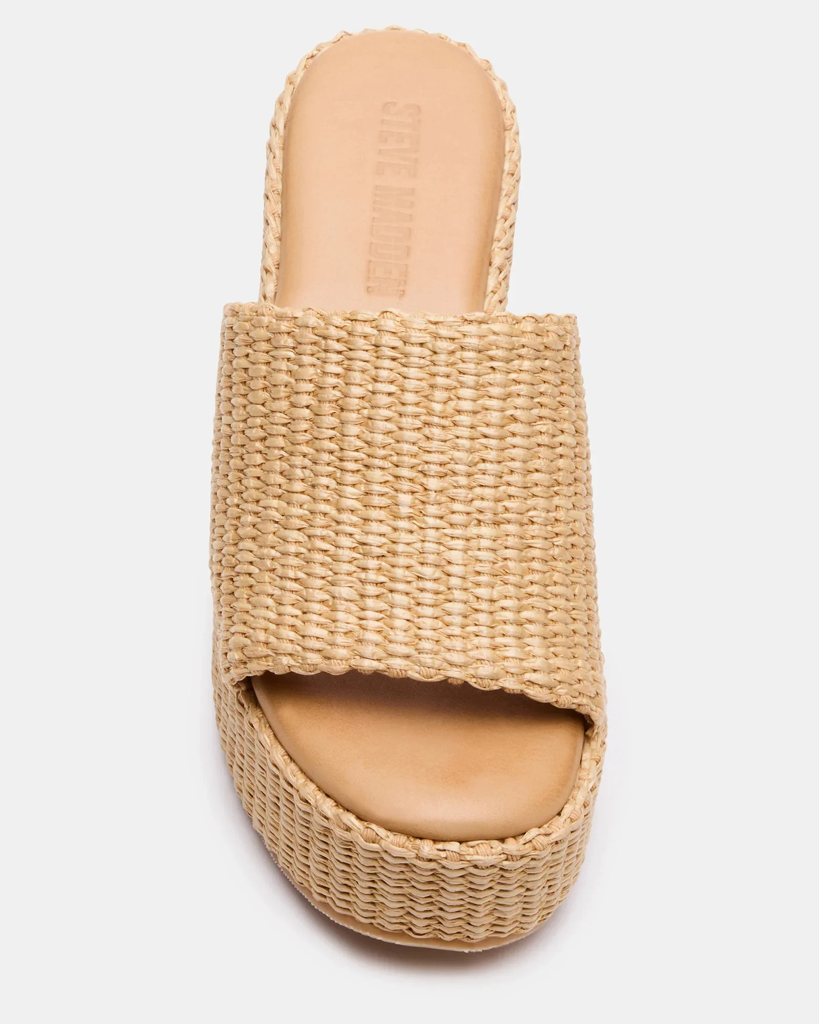 JETTY Natural Raffia Platform Wedges | Women's Designer Heels | Steve Madden (Canada)