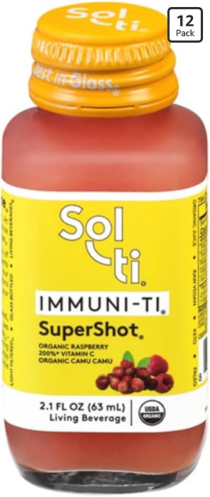 Sol-ti IMMUNI-TI SuperShot Drink, Immunity Boost, SuperFood, Cold-Pressed Organic Fruits and Ging... | Amazon (US)