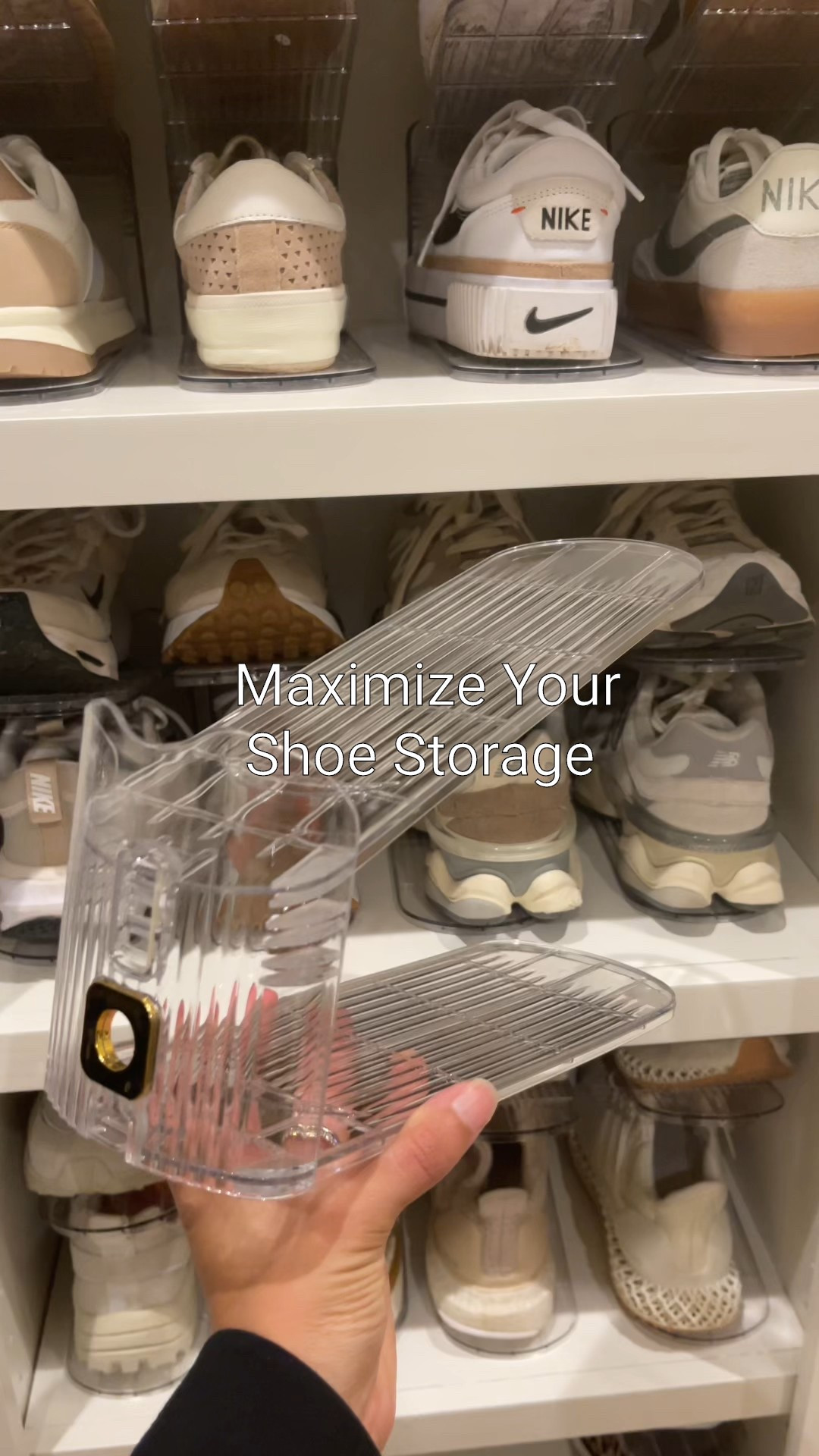 These shoe organizers have been a game changer! I got them when we first moved in to help maximize the shoe storage space in my closet and i love how easy these are + you can still see all your shoes displayed perfectly. #amazonfinds #closetoraganization #shoestorage 

#LTKWatchNow #LTKFindsUnder50 #LTKShoeCrush