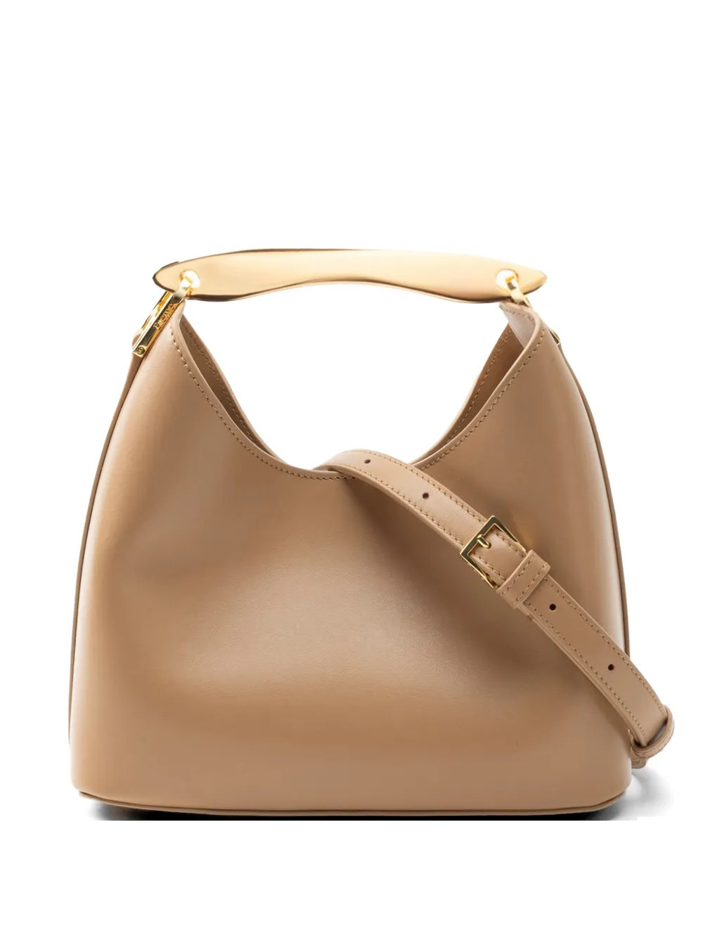 Elleme small Boomerang metal-handle leather bag - Brown | Farfetch Global