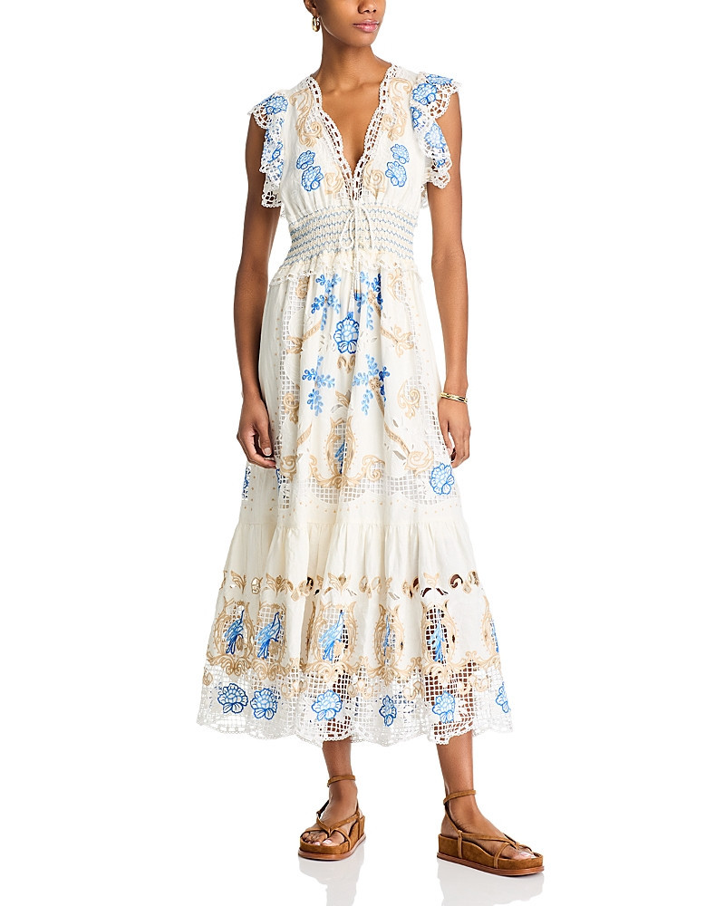 Farm Rio Romantic Richelieu Maxi Dress | Bloomingdale's (US)