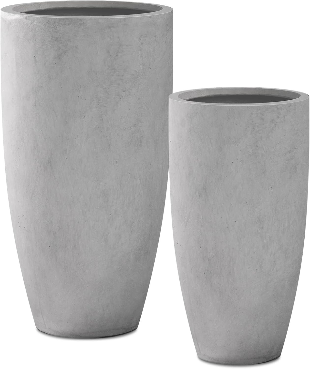 Kante 31.4" and 23.6" H Natural Concrete Finish Concrete Tall Planters Large Outdoor Indoor Decor... | Amazon (US)