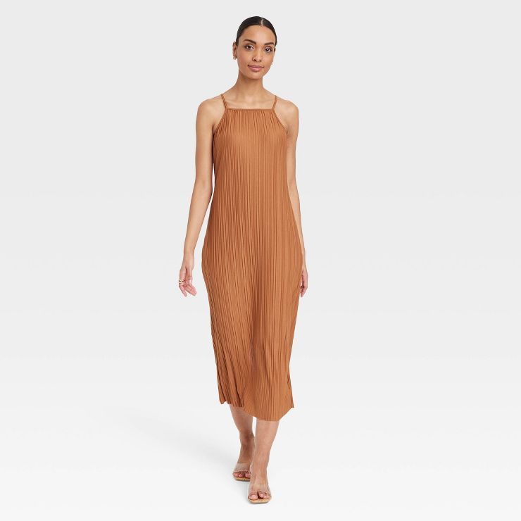 Women's Sleeveless Plisse Dress - A New Day™ | Target