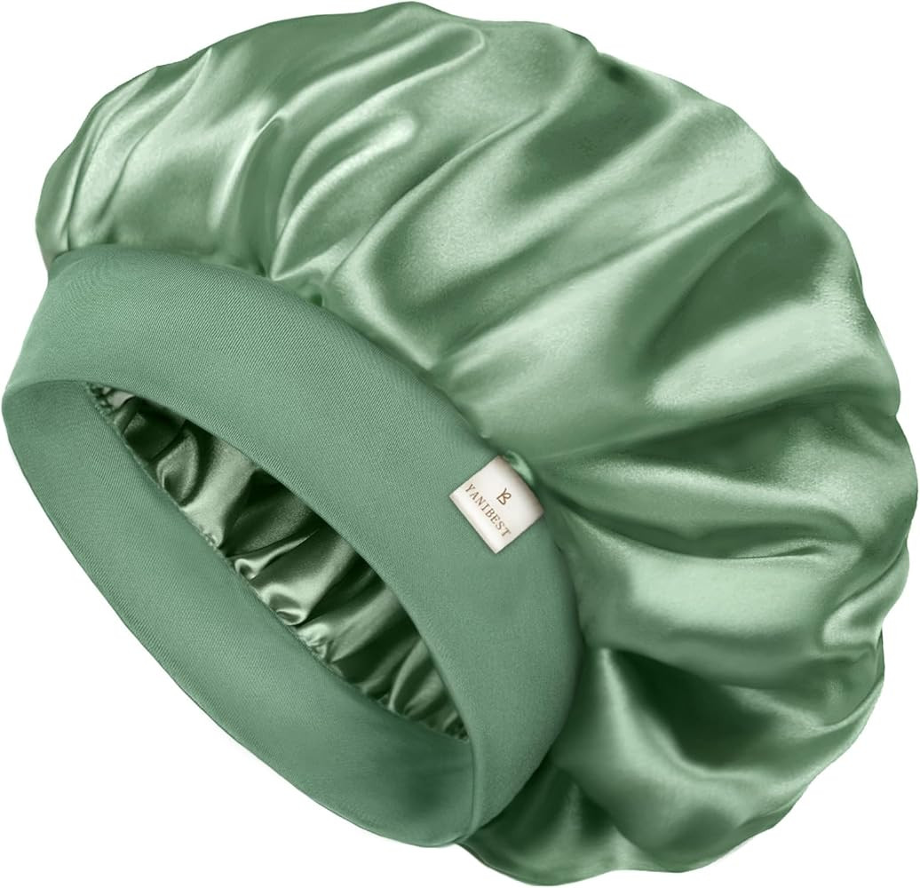 Amazon.com: YANIBEST Silk Bonnet for Men Women Hair Bonnet for Sleeping Double Layer Satin Bonnet... | Amazon (US)