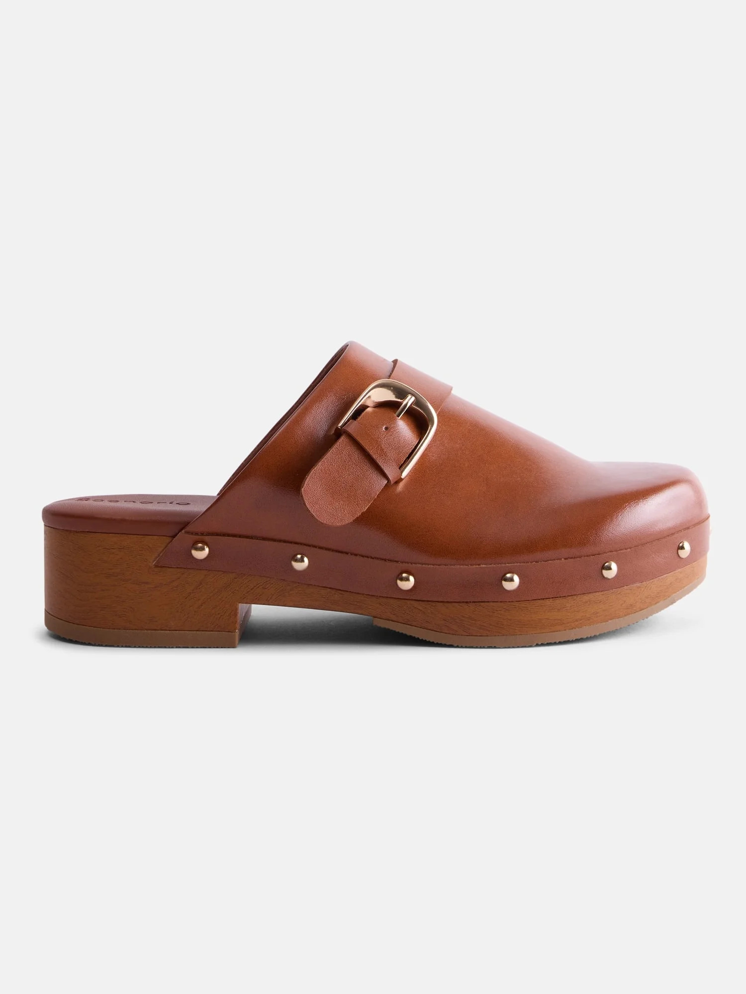 Scenario Women's Studded Faux Leather Platform Clogs | Walmart (US)