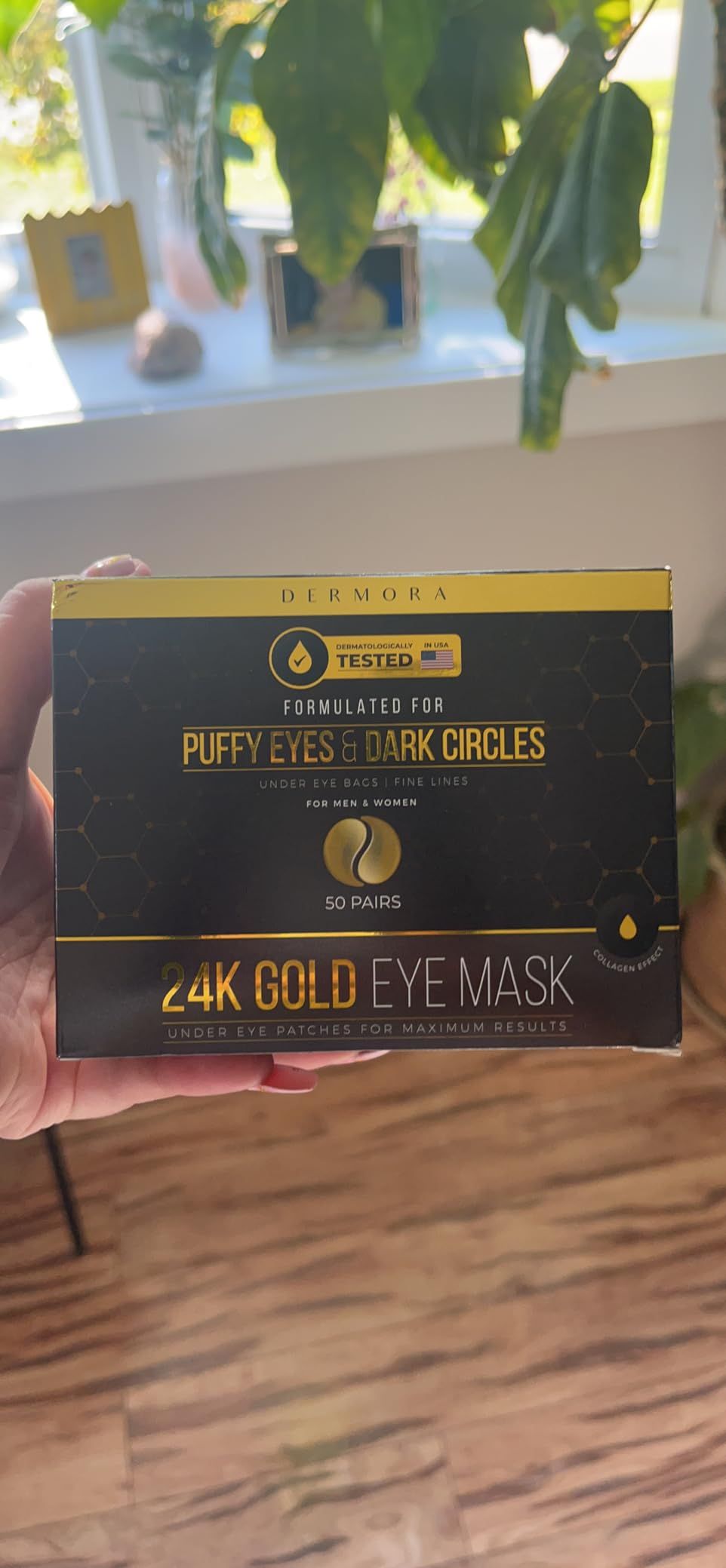 DERMORA Golden Glow Under Eye Patches (50 Pairs Eye Gels) - Rejuvenating Treatment for Dark Circl... | Amazon (US)