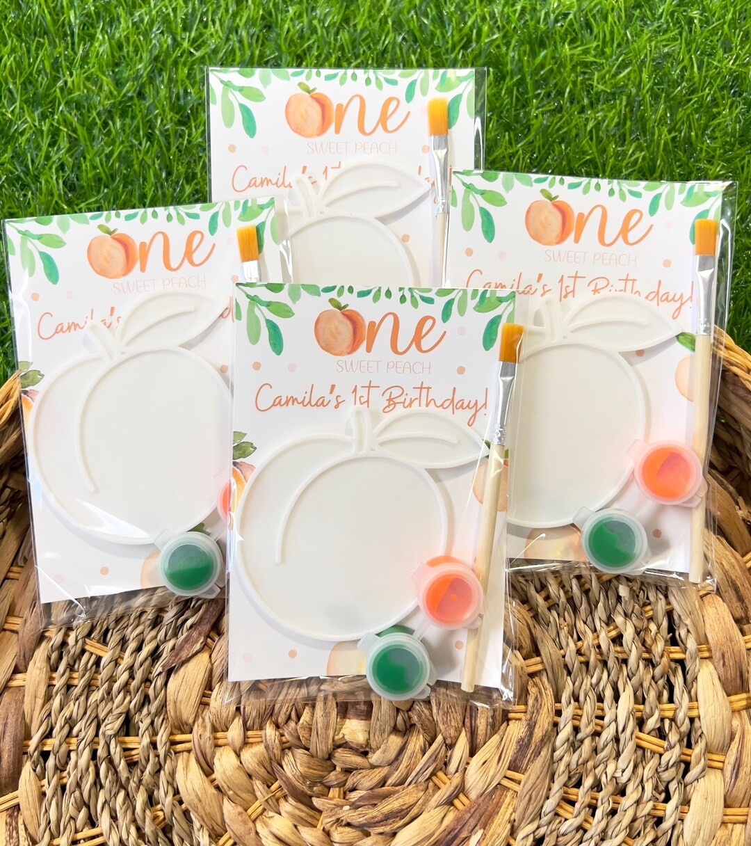 Sweet Peach Paint Kit Party Favor: Kids DIY Craft, 1st Birthday | Etsy (US)