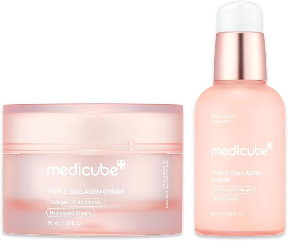 medicube Triple Collagen Nourish and Hydrate Duo: Triple Collagen Cream and Triple Collagen Serum... | Amazon (US)