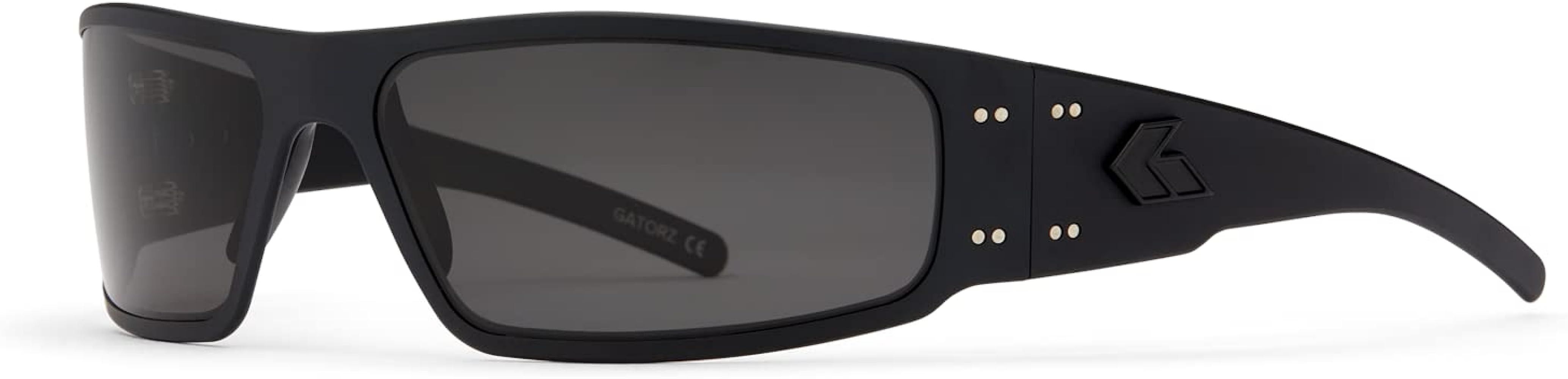 Gatorz Magnum Sunglass Black Anodized Frame with Black Logo, Smoke Lens | Amazon (US)