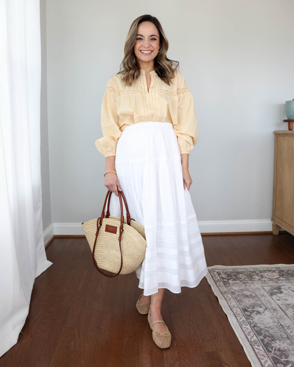 50% off everything at LOFT today! Sharing a few of my recent finds. 

Yellow top: petite xxs 
Navy pants: petite 00/xxs 
Striped pants: petite 00 

Other pieces (not LOFT) 
White skirt (Abercrombie): petite xxs 
Sleeveless top (J.Crew): xxs 
Sweater (Quince): xs - exact color sold out 
Flats (J.Crew Factory): true to size 

My measurements for reference: I’m 4’10” and 105lbs. My bust, waist, and hip measurement is 32”, 24”, and 36”.

#LTKPetite