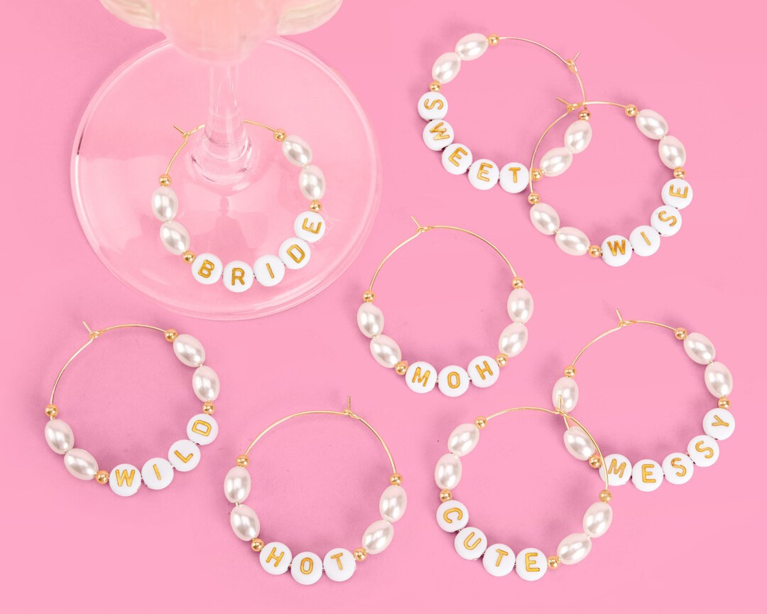 Xo, Fetti Bachelorette Party Drink Markers 8 Count Friendship Bracelet Bride, Bridesmaid, Bridal ... | Etsy (US)