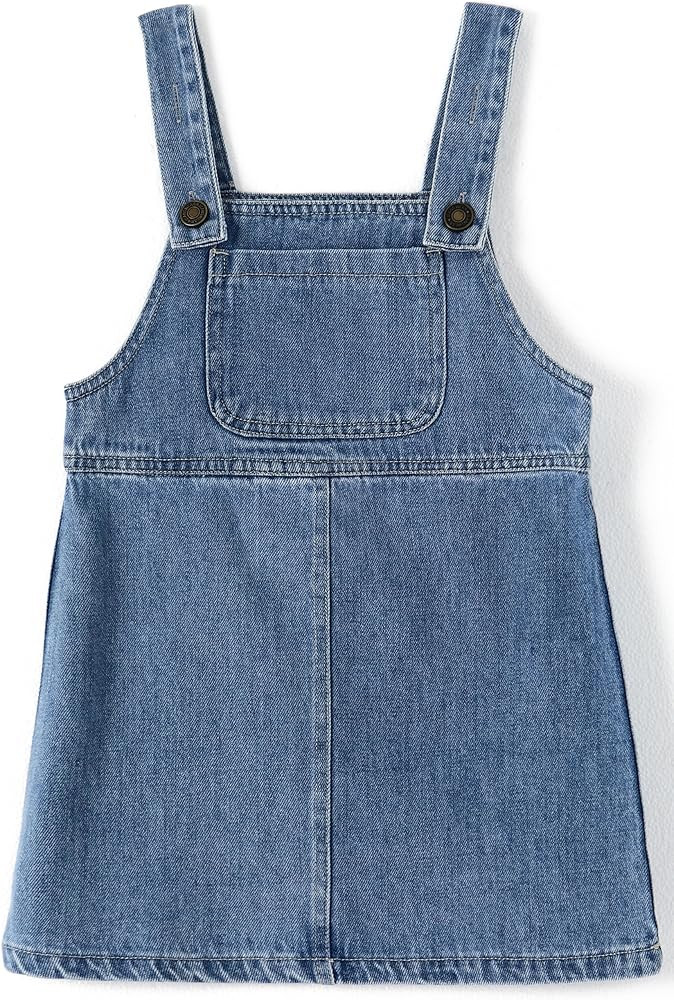 KIDSCOOL SPACE Baby Little Girl Denim Overalls,Simple Design Summer Jumpsuit Dress | Amazon (US)