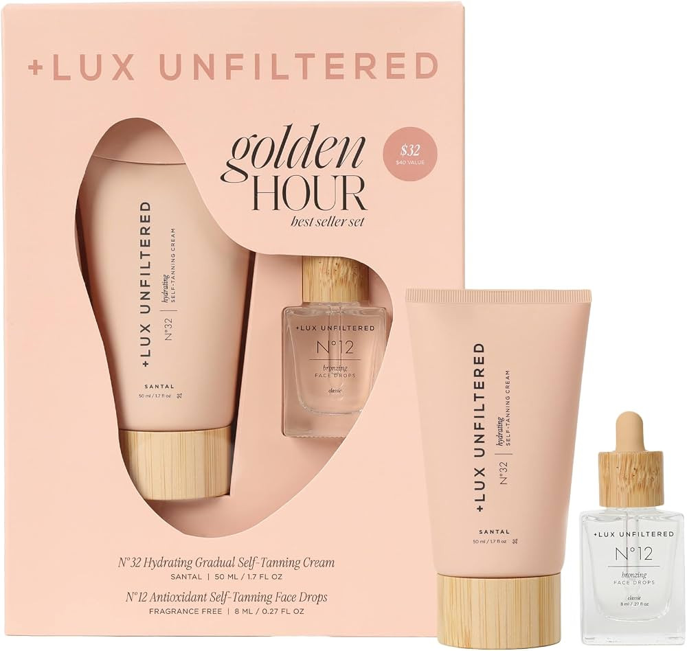+ Lux Unfiltered Mini Golden Hour Set - Includes Best Sellers N\u00b032 Gradual Self Tanner Santa... | Amazon (US)