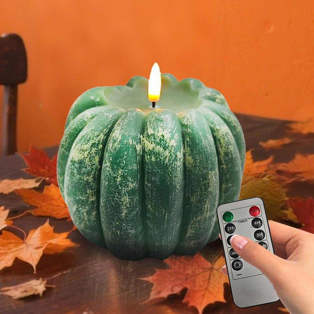 Fall Decor, Fall Decorations for Home - Flameless Pumpkin Candle with Timer Remote - Room Bedroom... | Amazon (CA)