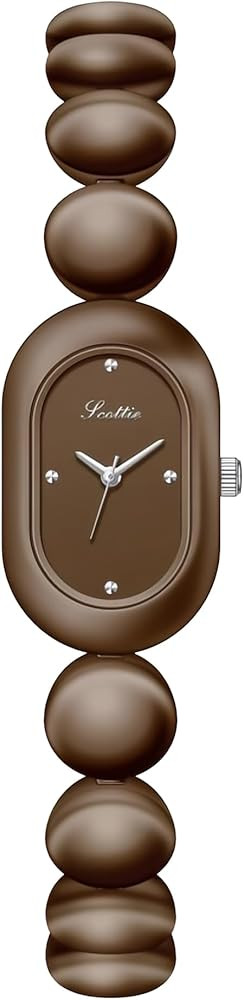 Gosasa Vintage Dainty Women’s Quartz Bracelet Watch – Luxury Minimalist Oval Gold Dial Slim E... | Amazon (US)