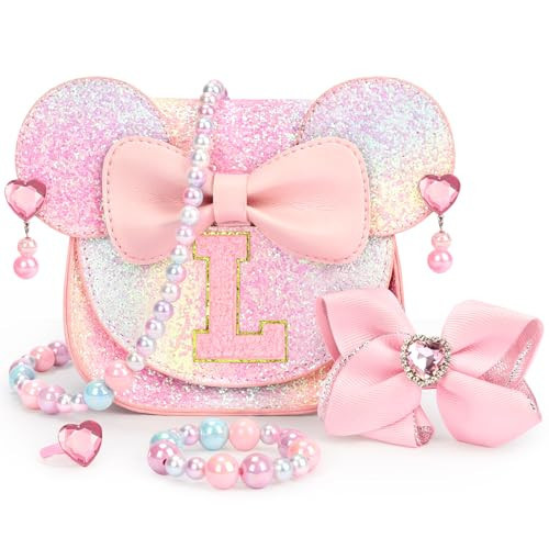 mibasies Toddler Purse Gifts for Girls: 3 Year Old Girl Gifts - Mini Mouse Toys for 2 Year Old Girl Purse Glitter Set L | Amazon (US)