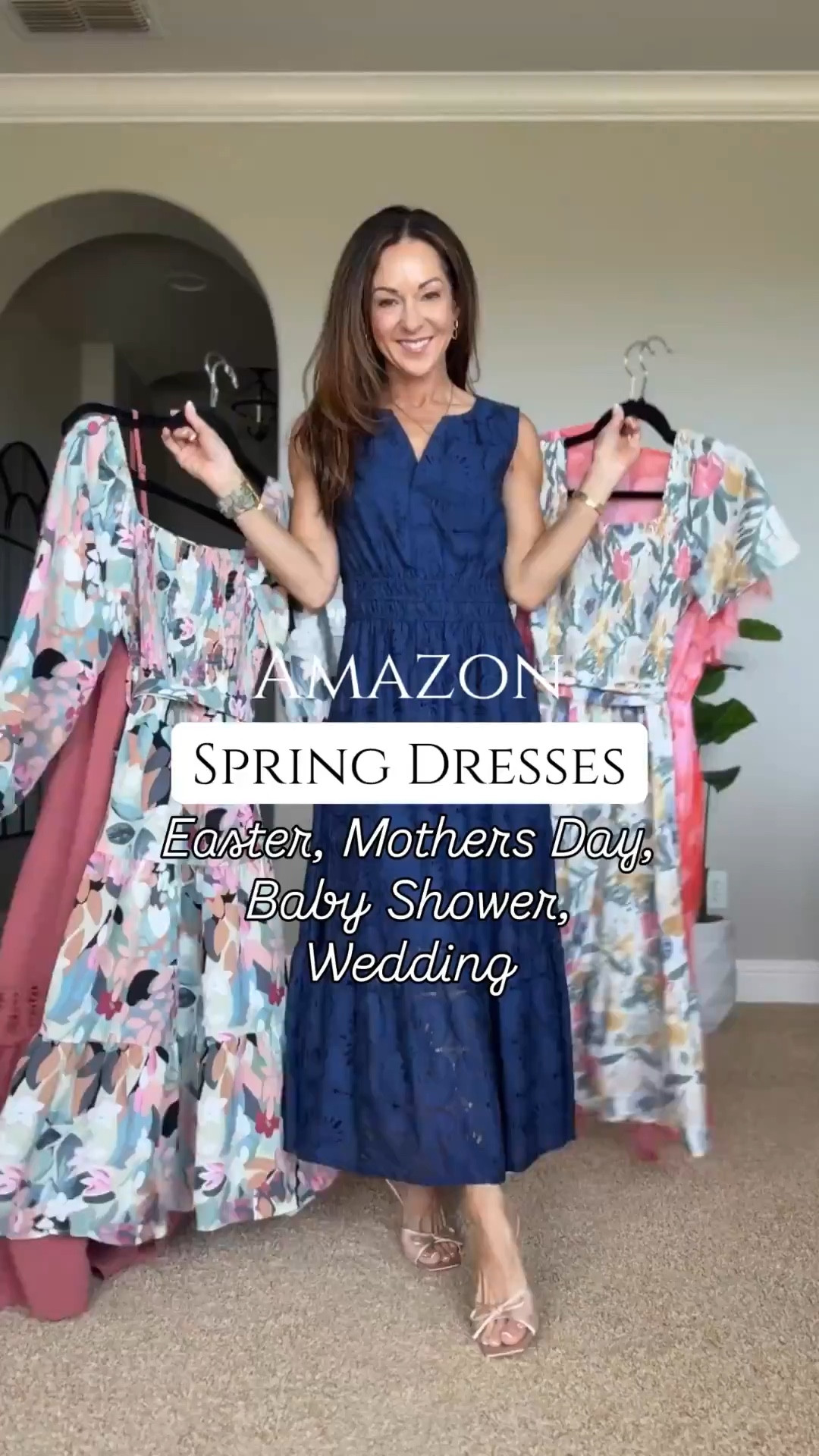 Spring & summer Dresses for special occasions, Easter, Baby Shower, Mother's Day, Graduation, baby shower, wedding, neutral heels, strapless bra. For ref: I'm 5'1", 107lbs wearing the smallest size in all

#LTKootd #LTKMothersDay #LTKSeasonal