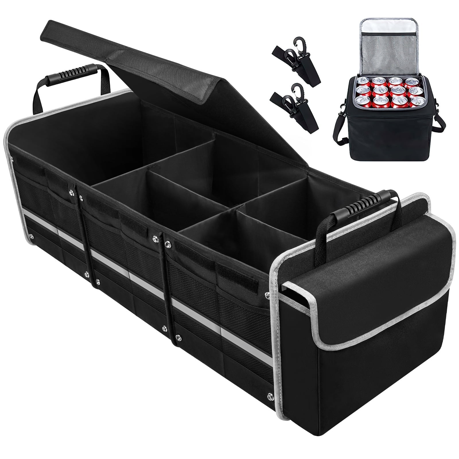 Car Storage Organizer, Collapsible Multi Compartment SUV Trunk Organizer with Leakproof Insulated... | Walmart (US)
