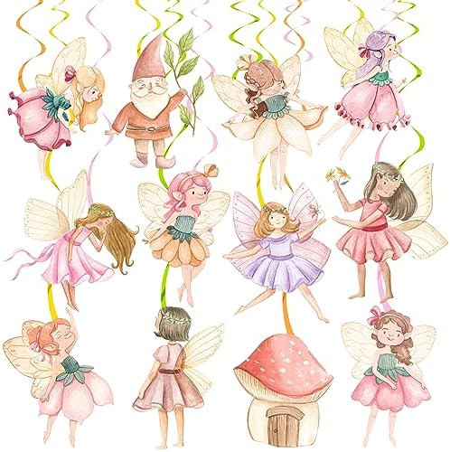 Fairy Party Hanging Swirls Fairy Birthday Party Decorations Fairies Hanging Decor Fairy Garden Sw... | Amazon (US)