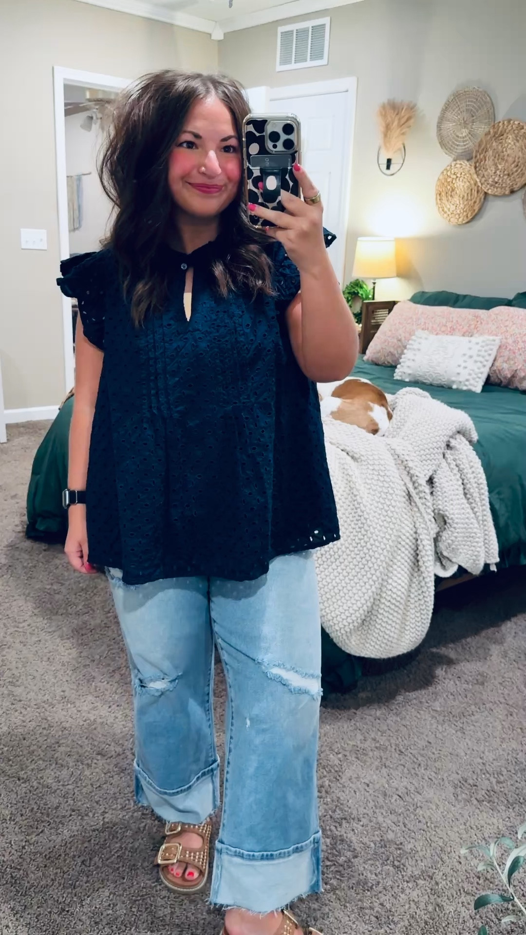 This eyelet top from Walmart is so flattering & so affordable! Comes in a few colors! 

sandals: fit true to size // wearing a 5
jeans: fit true to size // wearing a 14
blouse: fits oversized // wearing an XL 

 

#LTKootd #LTKMidsize #LTKWorkwear